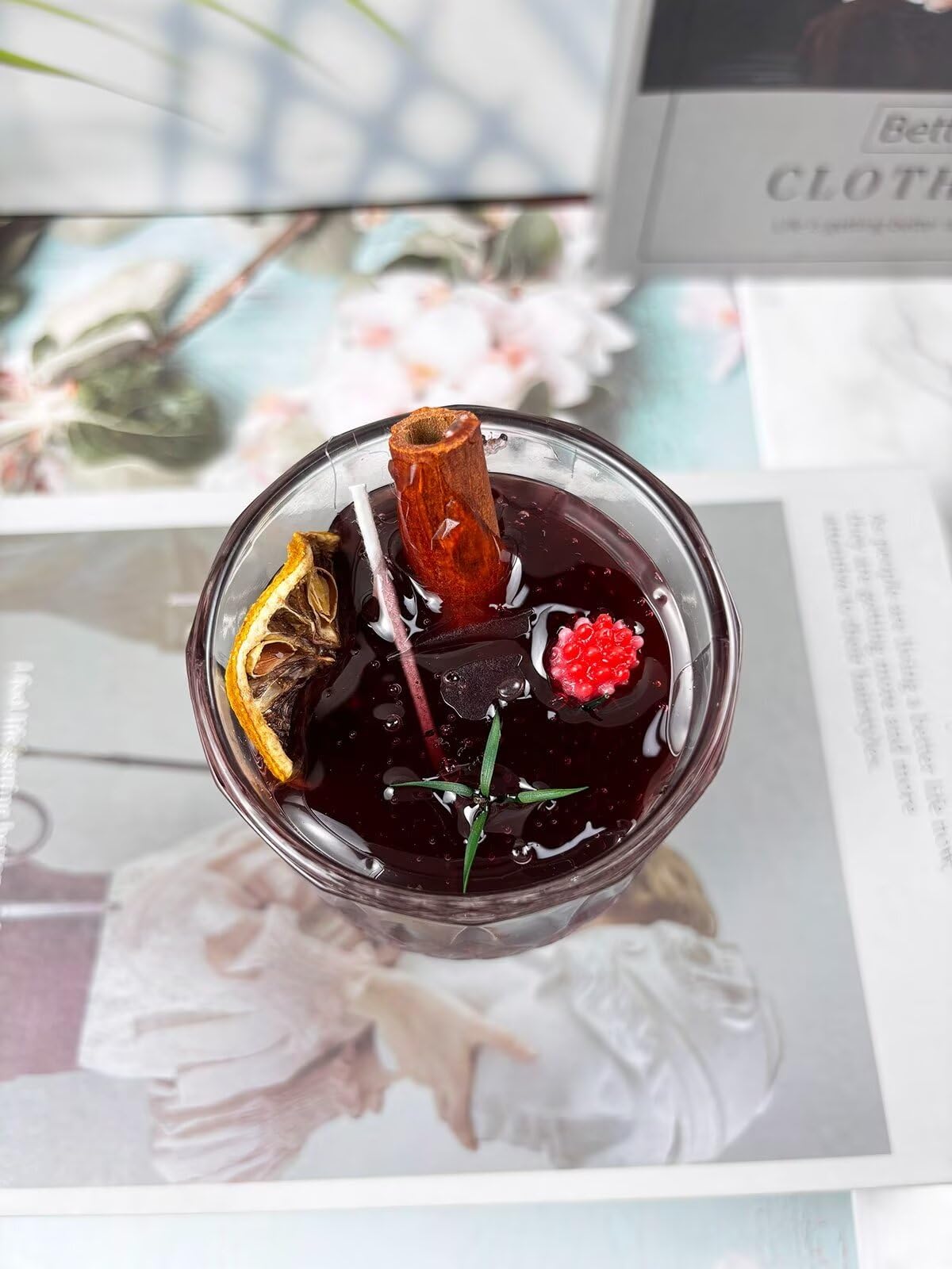 Decorative Jar Candles for Home Scented Aromatherapy Candle Long Lasting Cute Candles Gift for Women Mother's Thanksgiving Day Birthday Present Unique Jelly Wax Candle Wine Glasses