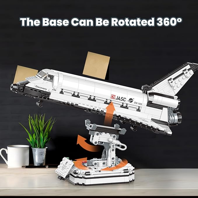 JMBricklayer Space Shuttle Building Sets for Adult Airplane Spaceship Space Toys for Kids Teens Gifts for adults Boys Girls 8 9 10 11 12 13 14+ Collectible Display Model with Adjustable Stand 70122