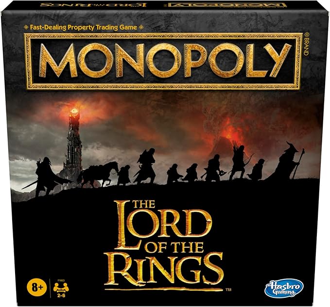 Hasbro Gaming Monopoly: The Lord of The Rings Edition Board Game Inspired by The Movie Trilogy Play as a Member of The Fellowship Ages 8 and Up (Amazon Exclusive)