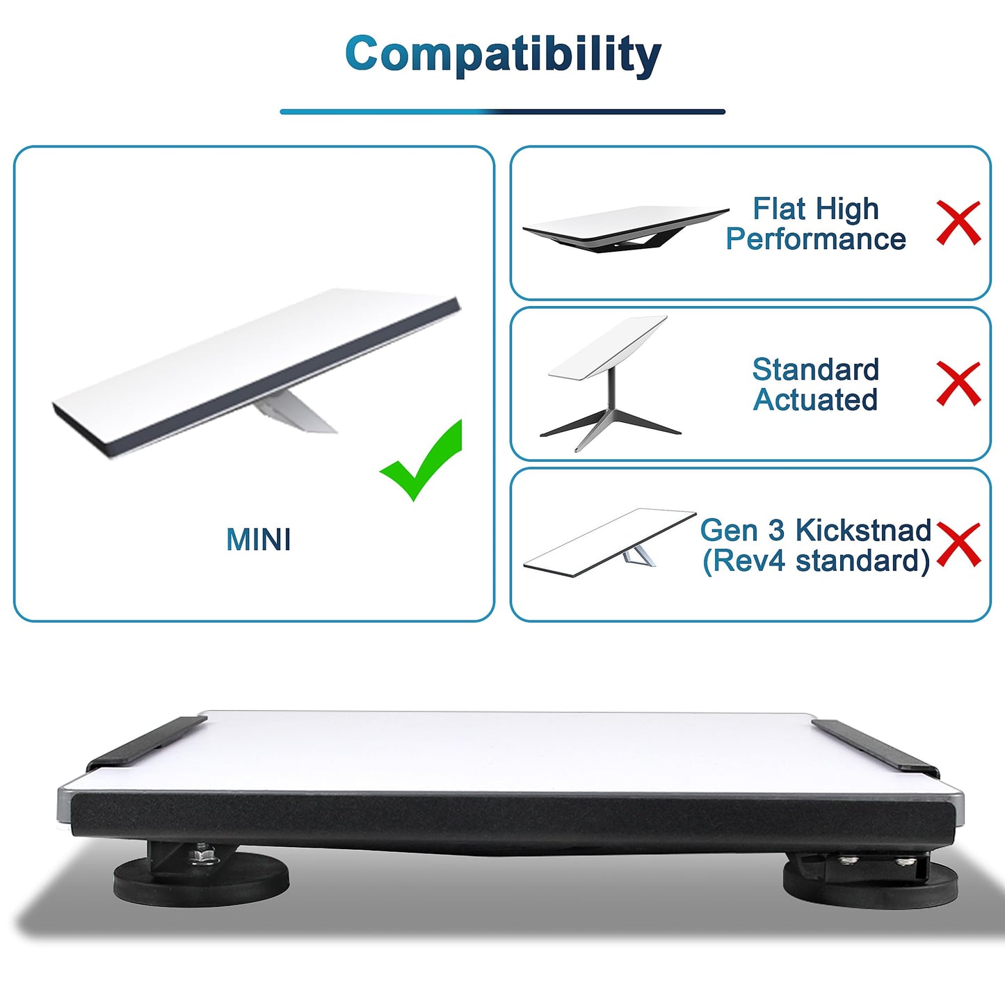 Mskekit Starlink Mini Mount with Portable Magnetic, Universal Compatibility, Black Alloy Steel Floor Mount