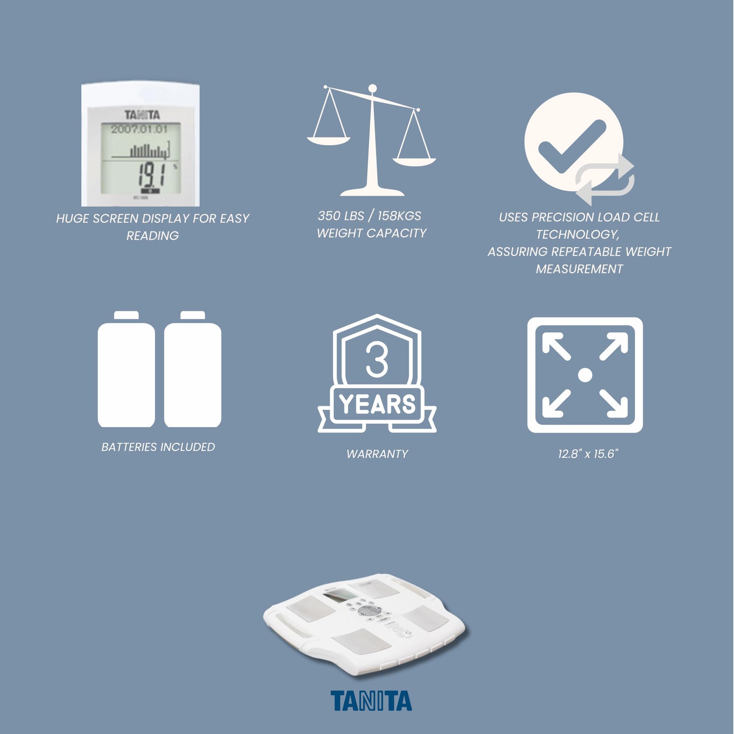 Tanita BC-568 InBody Digital Scale - Japan Technology Segmental Body Composition Analyzer with Smart BMI, Fat, Muscle Mass Measurement, and Nutrition Tracking - FDA Cleared, HSA/FSA Eligible