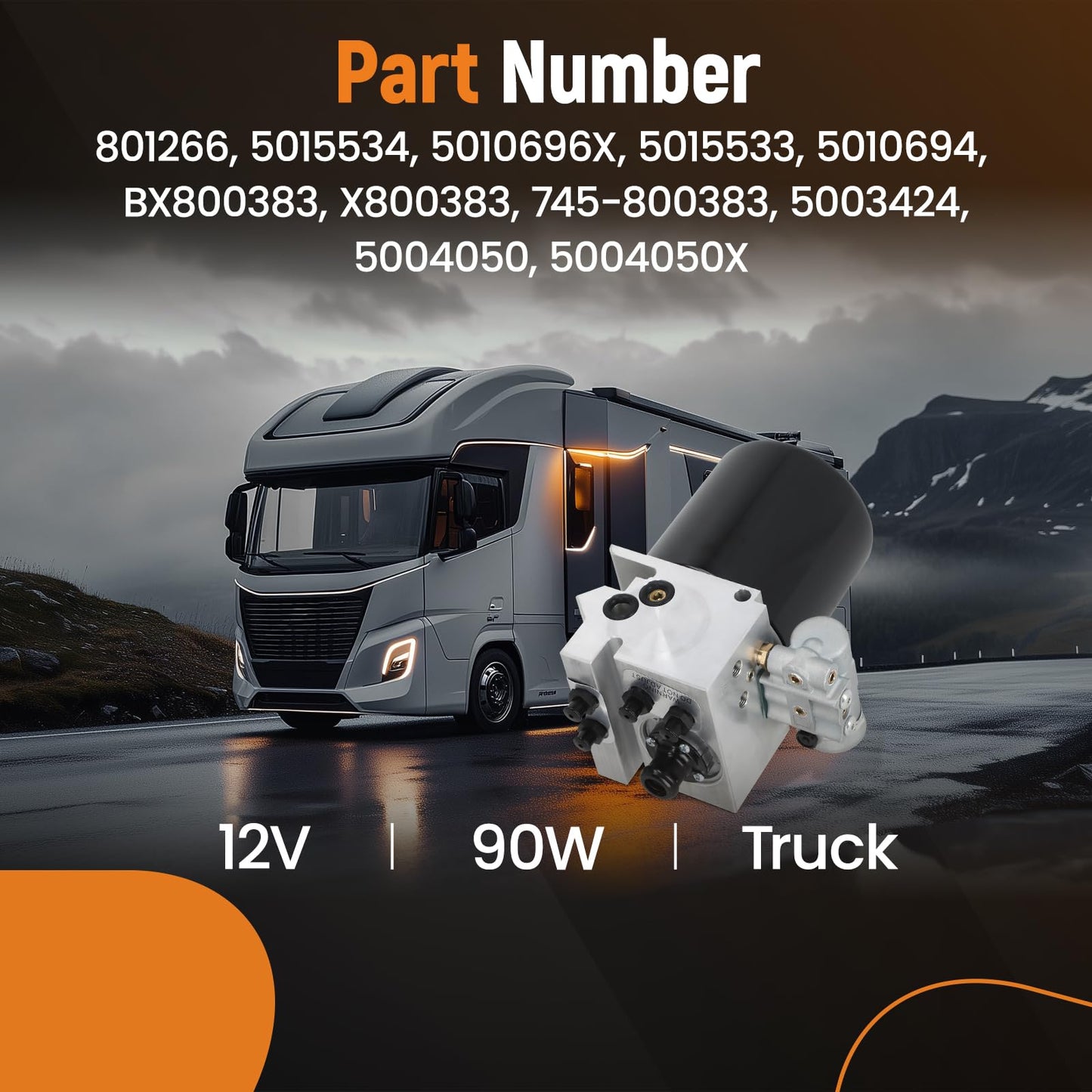 Tuningsworld Air Dryer 801266 12V for Kenworth Volvo Freightliner Columbia Peterbilt International Western Star Trucks Tractors Bus RV 5015534 5010696X