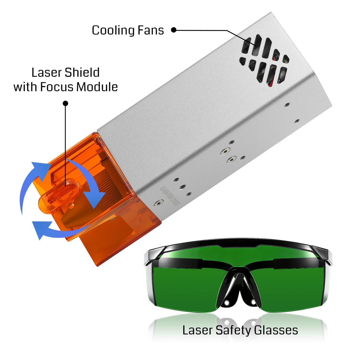 Genmitsu CNC Router Machine 4040-PRO + CFL10-40 10000mW Laser Module, for Metal Acrylic Cutting Milling, GRBL Control, Lead Screw Driven, 3 Axis Engraving, Working Area 15.7” x 15.7” x 3.1”