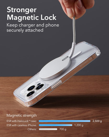 ESR for MagSafe Charger 15W Wireless Charger for iPhone 16 Pro Max/16 Pro/16/16 Plus/15/14/13/12 Apple Magnetic Charging Pad for AirPods 4/3/Pro/Pro 2 Galaxy S25 Series with Dual USB A/C Ports, Silver