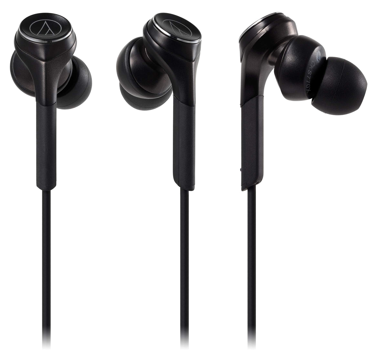 Audio Technica Solid BASS in-Ear Earphones, Wired, Deep Bass, Supports High Resolution Sound Sources, Black ATH-CKS770X BK