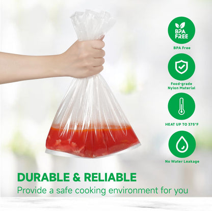 JVVFUU Slow Cooker Liners 3-8 Quart, Cooking Bags Large Size 13"x 21", Slow Cooker Bags Disposable Oval Large For Crock Pot (30)