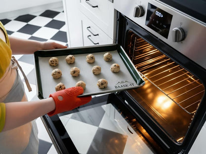 BAASK-IT Silicone Baking Mats Set – 3 Pcs, Non-Stick Reusable, Parchment-Free Oven liners (18" x 13" + 15" x 10")
