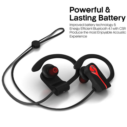 SENSO Bluetooth Headphones, Best Wireless Sports Earphones w/Mic IPX7 Waterproof HD Stereo Sweatproof Earbuds for Gym Running Workout 8 Hour Battery Noise Cancelling Headsets