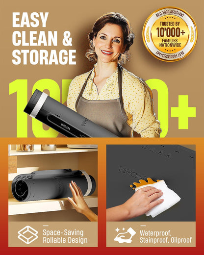 Warming Mat for Food, VEPOKA Food Warmer Mat for Countertop, Electric Warming Tray with 7 Temp Levels & Auto Shut-Off, Food Warmers for Parties, Ideal Gift for Kitchen & Buffet Use