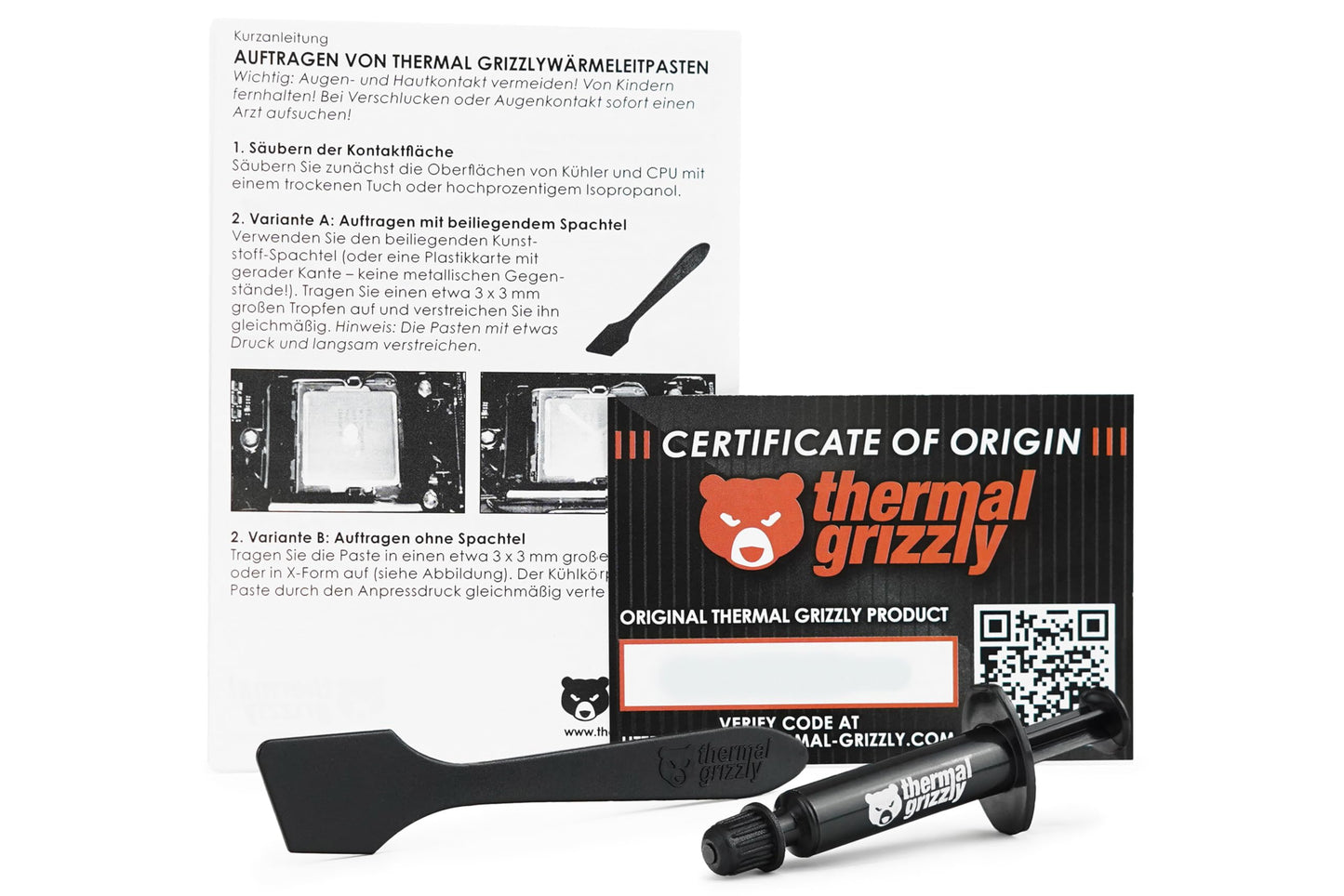 Thermal Grizzly Kryonaut - 1 Gram - Extremly High Performance Thermal Paste - for Demanding Applications and Overclocking CPU/GPU/PS4/PS5/Xbox