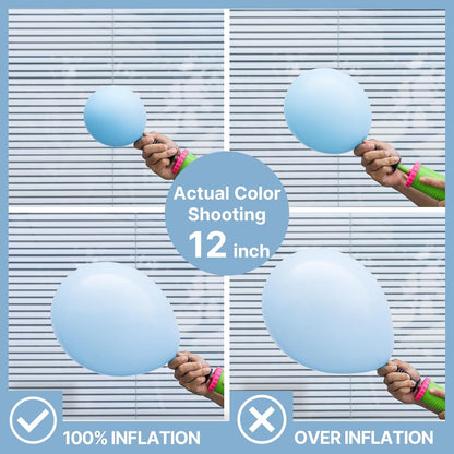PartyWoo Baby Blue Balloon Arch Kit - 127pcs in Various Sizes for Graduation & Baby Showers