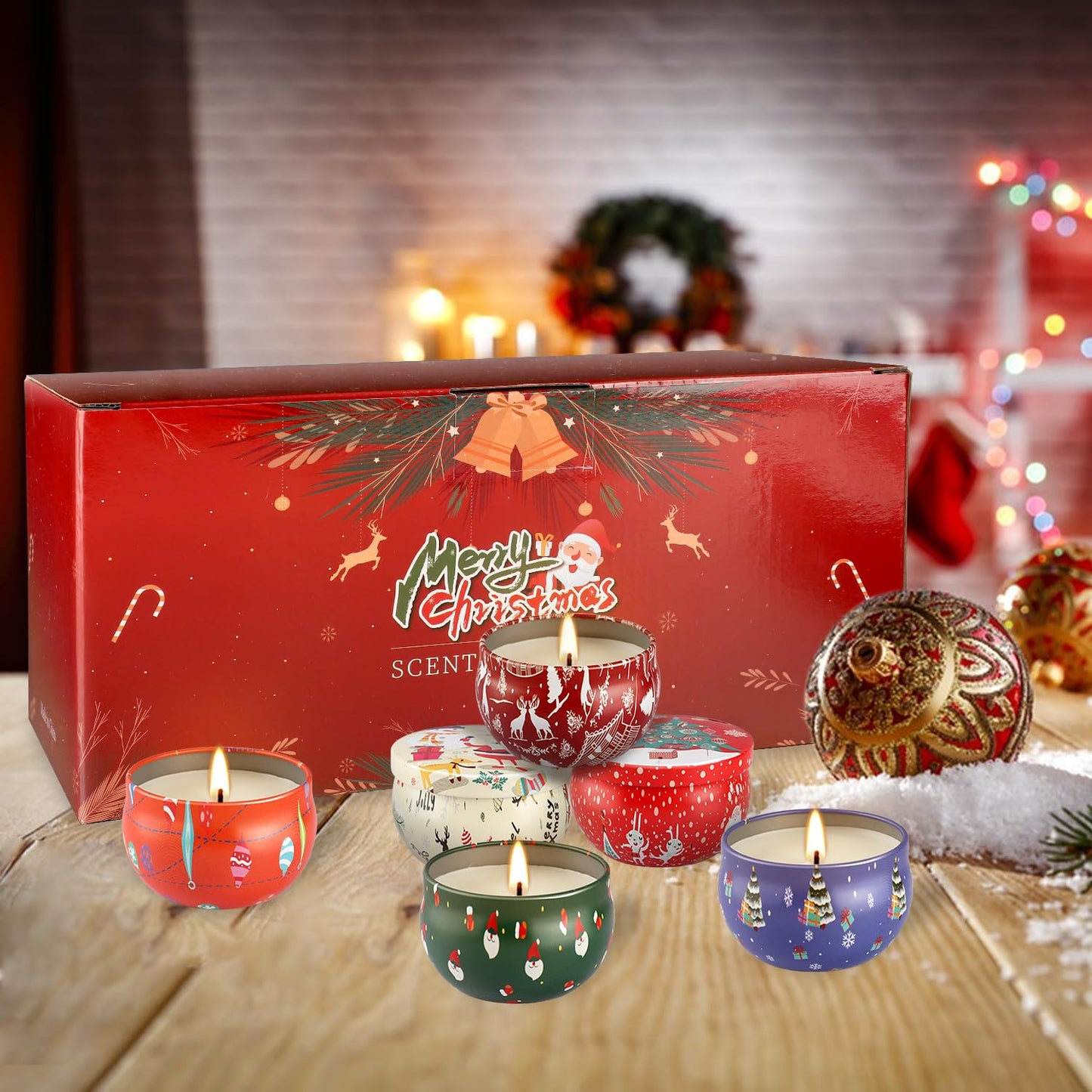 24 Pack Christmas Advent Scented Candles Gift - Aromatherapy Candle, 2.5oz Natural Soy Wax with Long Lasting Burn Time, Perfect for Christmas Countdown, Thanksgiving Gifts for Women & Home Decor