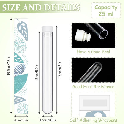 Copkim 38 Pcs Tampon Tube Set Included Plastic Travel Tube Containers for Women Tampon Reusable Wrappers(Light Style)