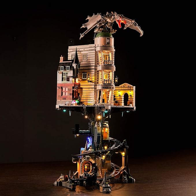 Upgraded Led Light Kit for Lego Gringotts Wizard Bank Horcrux War Building Set Compatible with Lego 76417(Model Not Included)