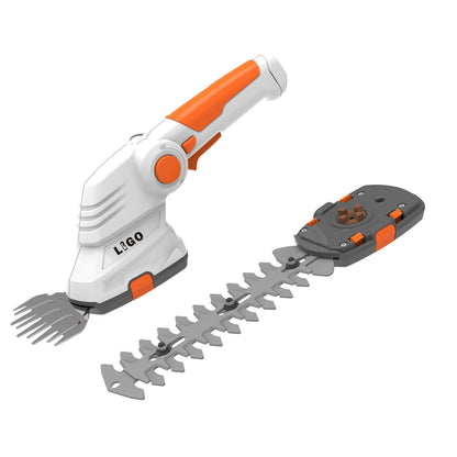 LIGO 2-in-1 Cordless Grass Shear and Shrub Trimmer, 7.2V Lightweight Handheld Lawn Edger & Hedge Clipper with Rechargeable Battery for Garden, Yard, and Bush Trimming