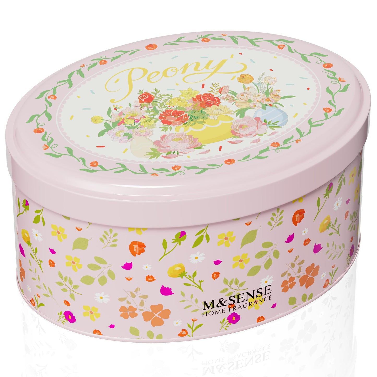 M&SENSE Dual-Wick Peony Scented Candle 12oz,2 Wick Spring Soy Candles,Mother's Day Candle, Natural Soy Wax for Home Scented, Floral Scented Birthday Gift for Her Women