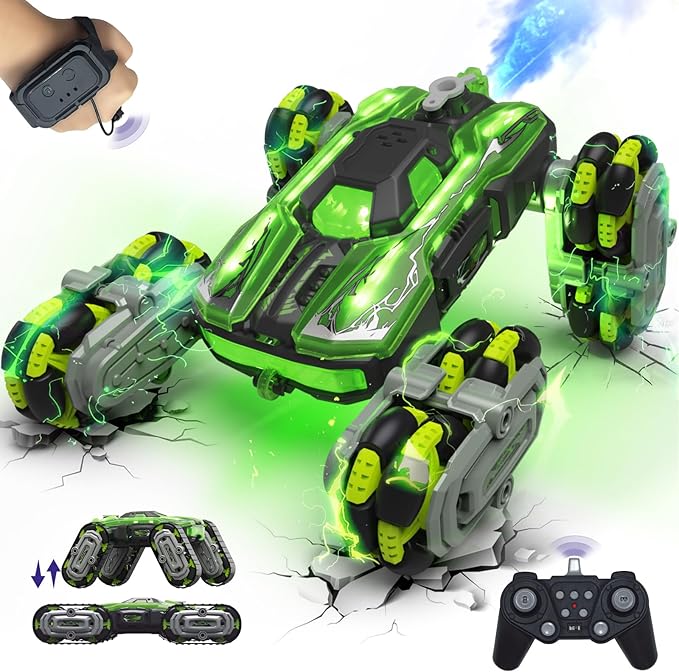 8WD Remote Control Car 2.4GHz Gesture Sensing RC Stunt Car Double-Sided Driving Climbing Toy for Kids 9 10 11 12 Year Old Christmas Birthday Gifts RC Cars Toys for Ages 6 7 8-13 14 Boys Girls