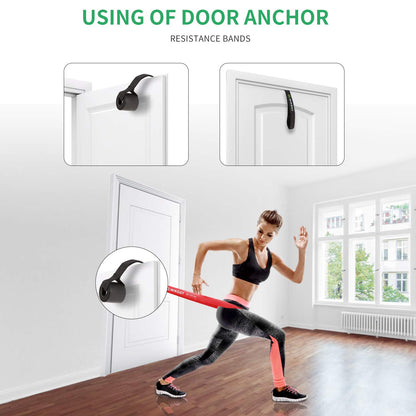 WIKDAY Resistance Bands, Pull Up Bands, Workout Bands for Exercise, Thick Heavy Resistance Band Set with Door Anchor, Elastic Bands for Body Stretching, Training at Home/Gym for Men & Women