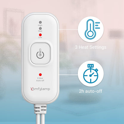 Comfytemp Weighted Heating Pad for Back & Period Cramps, FSA Eligible, Birthday Gifts for Mom Dad Women Men, 2.2lb HSA Electric Heat Pad for Neck Shoulder Pain Relief, 2H Auto-Off Heated Pad, 12x24