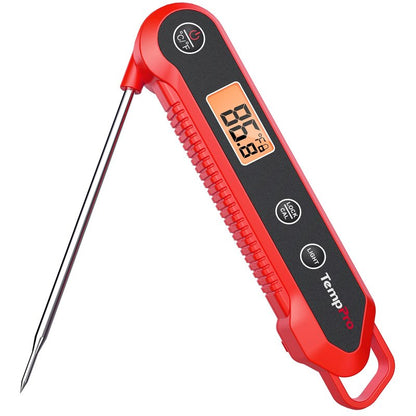 TempPro Digital Instant Read Meat Thermometer for Grilling Waterproof KitchenThermometer with Calibration & Backlight Smoker Oil Fry Candy Thermometer for Commercial Bakeware（Previously ThermoPro）