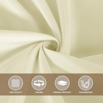 sancua Beige Tablecloths for 6 Foot Rectangle Tables, 8 Pack - Washable Polyester Fabric Table Cloth for Wedding Party, Birthday, Banquet Reception, 54x108 Inch Ivory