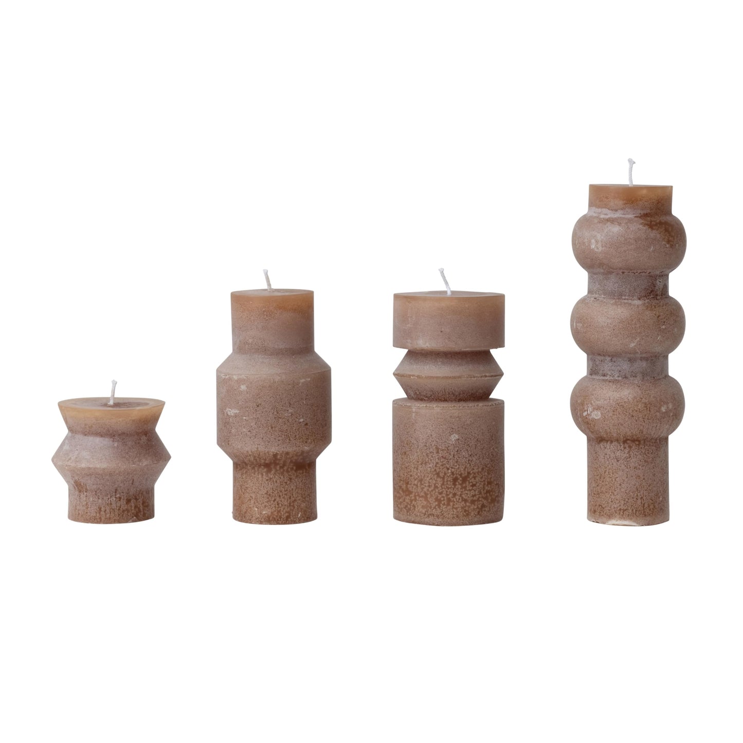 Creative Co-Op Unscented Totem Pillar Candle, Cappuccino