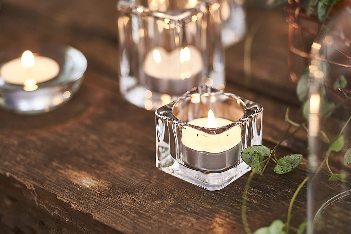 BOLSIUS 50 Unscented Tea Lights - 8 Hours Burn Time - Premium European Quality - Consistent Smokeless Flame - 100% Cotton Wick - Dinner, Wedding, Party, Restaurant, Spa, Church, & Home Décor Tealights