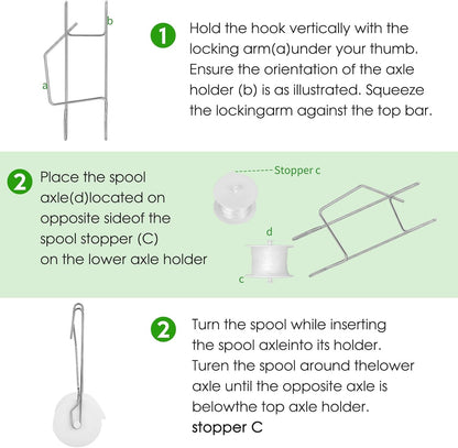 Skiennix Tomato Roller Hooks - 10 Pack with 49.2FT Rope for Trellising Plants & Vines