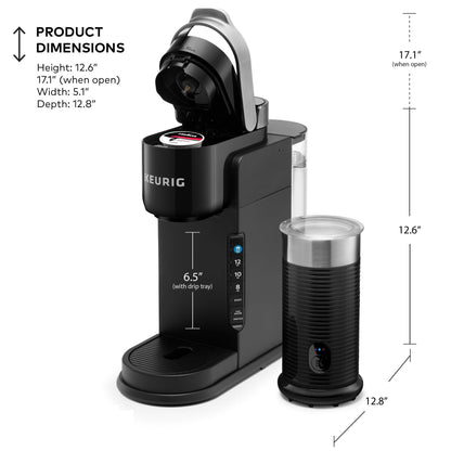 Keurig K-Café Barista Bar Single Serve Coffee Maker and Frother, with 3 Brew Sizes, Hot and Cold Coffee Capabilities, 2oz Coffee Shot Button, Black