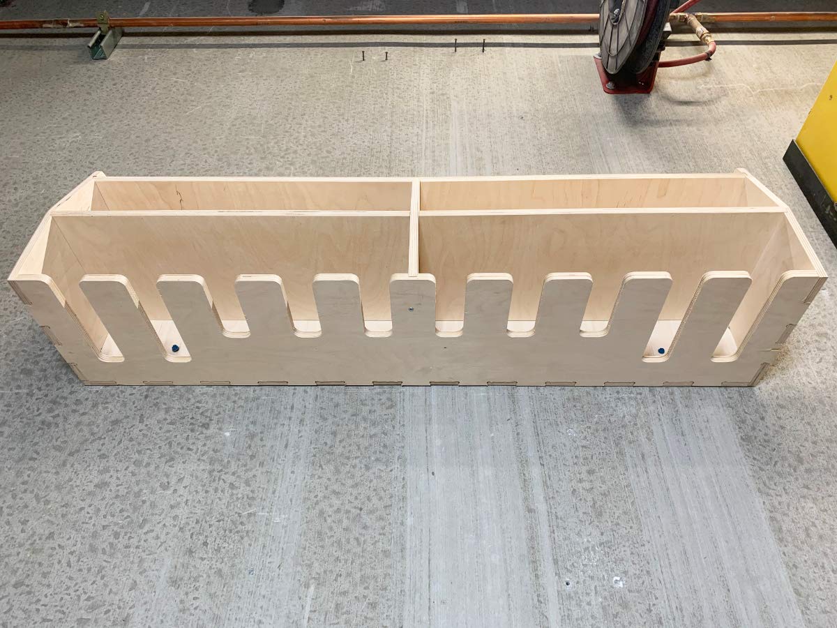 Factory Crafts Cordless Drill Tool Holder Organization Storage Rack Wood Shelf Case Organizer 10-Slot Birch Plywood