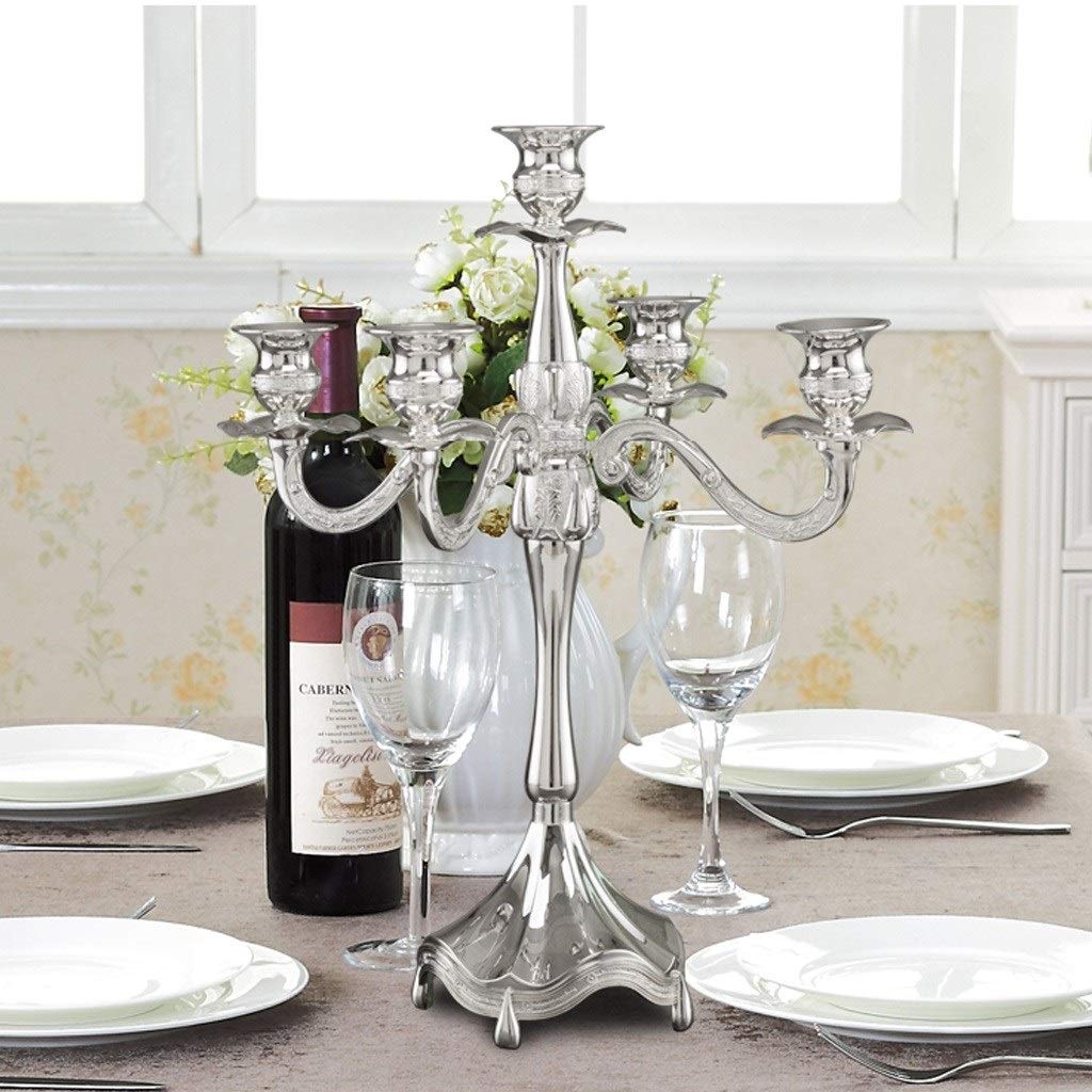 XILIN-1987 Candle Holderss Romantic Candlelight Dinner Wedding Decorations Props Candlestick, 5 Heads Candlesticks Decorative Candlestick