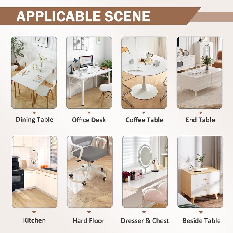 LovePads 1.5mm Thick 32 x 72 Inch Table Cover, Clear Plastic Tablecloth Protector for Dining Room and Kitchen