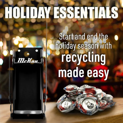 Mckay 16 Oz. and 12 Oz. Metal Can Crusher Auto Recycling, Heavy-Duty Can Crusher Wall Mounted, Can Smasher for Aluminum Seltzer, Soda, Beer Cans and Bottles for Recycling (Auto Type)