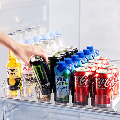 Drink Organizer for Fridge, Soda Can Dispenser for Refrigerator, Automatic Drink Dispenser for Fridge Holds up to 25 Cans, 5 Row