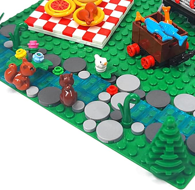 Universal Urban Camping Building Set Outdoor Forest Tent Adventure Toy Can Be Used to Build Tents Bonfires and Camping Compatible with Lego(Pc 204)