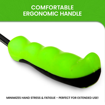 Garden Guru Hook Weeder Tool & Cultivator with Ergonomic Handle – High Carbon Steel Root Weed Puller Cultivator for Dandelion Weeding, Digging, Edging, Planting - Lightweight & Rust Resistant