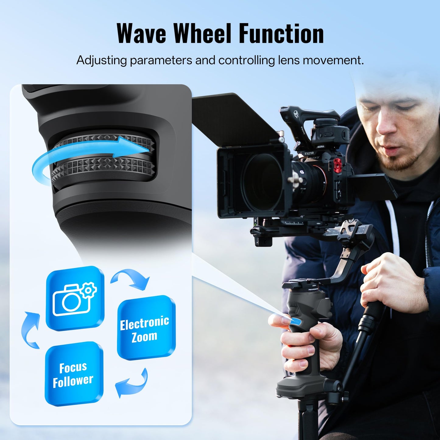 ZHIYUN Crane 4E 3-Axis Camera Stabilizer for DSLR and Mirrorless Cameras, Camera Gimbal Compatible with Canon/Nikon/Sony, Native Vertical Shooting, Bluetooth Shutter Control, Dark Gray