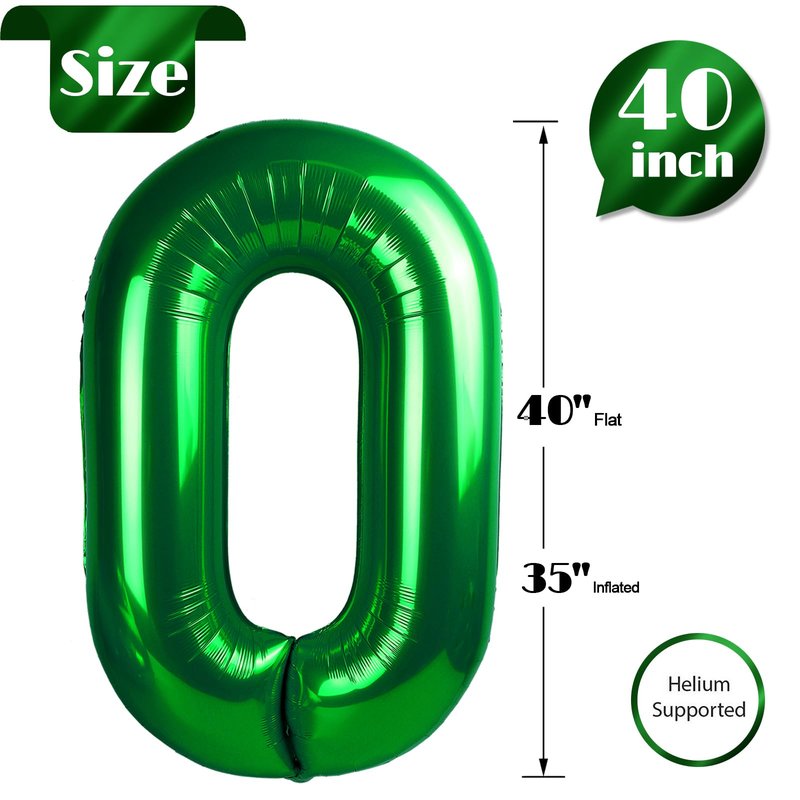 Green Number 24 Balloon 40 inch, 24 Number Balloons, 24th Green Birthday Decorations, 24 Year Old Women Men Party Supplies, St. Patrick's Day Games Theme Birthday Decorations
