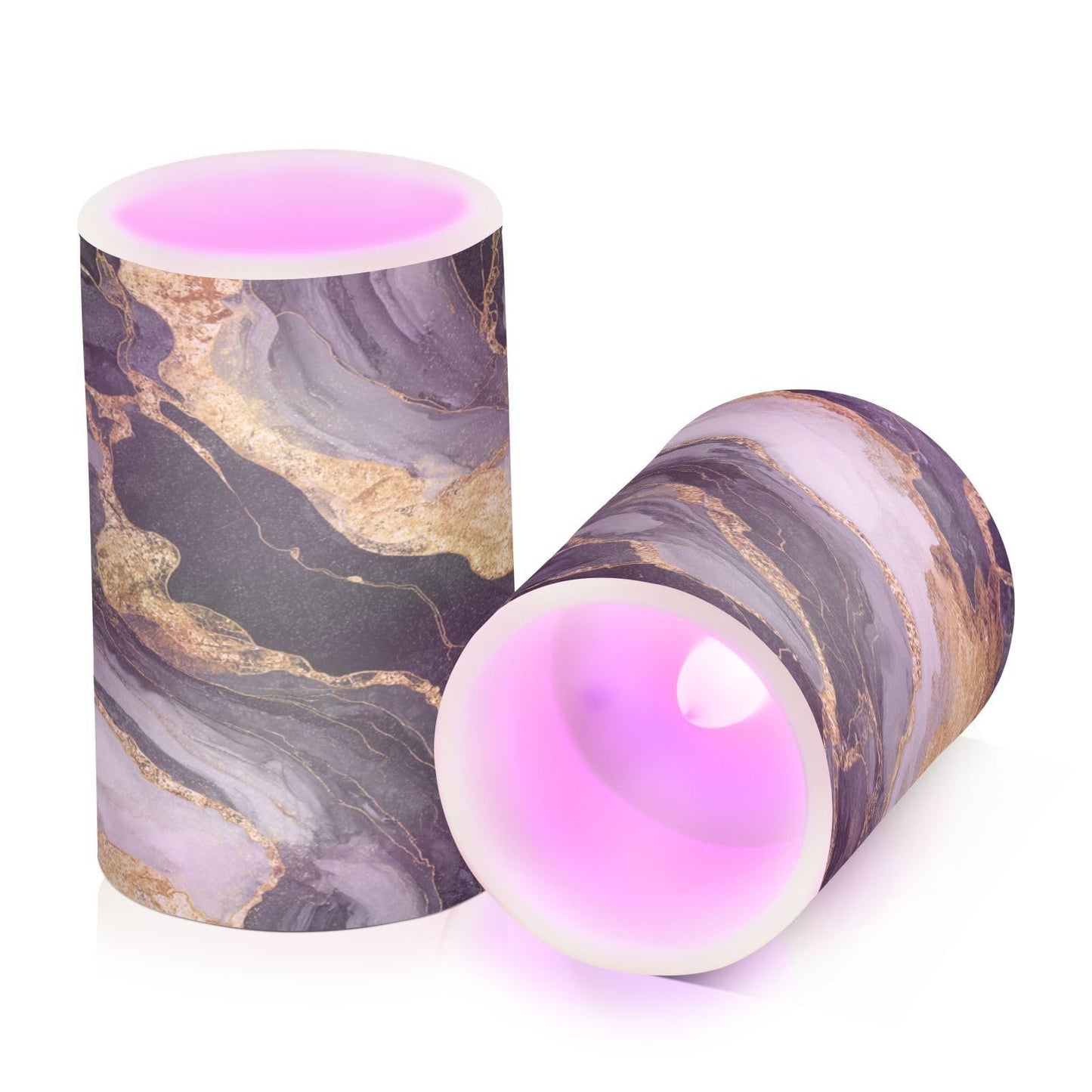 Flameless Candles Battery Operated Black Gold Marble Flickering LED Pillar Candles With Remote Control And Timer Mosaic with Golden Veins Warm Light Candles For Wedding Festival Home Halloween Christ
