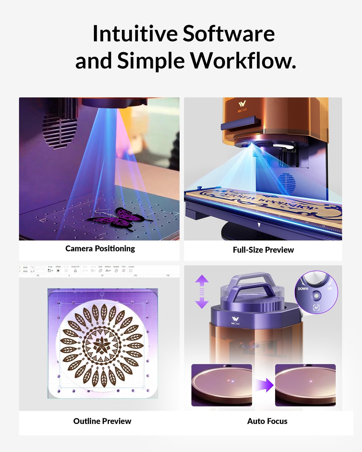 WeCreat Lumos Flex 15W Fiber & 15W Diode Dual Laser Engraver, Built-in 50MP Camera, 10000mm/s Ultra Fast, 3D Embossing, Metal Cutting, Color Marking on Metal, Portable Desktop Laser Engraving Machine