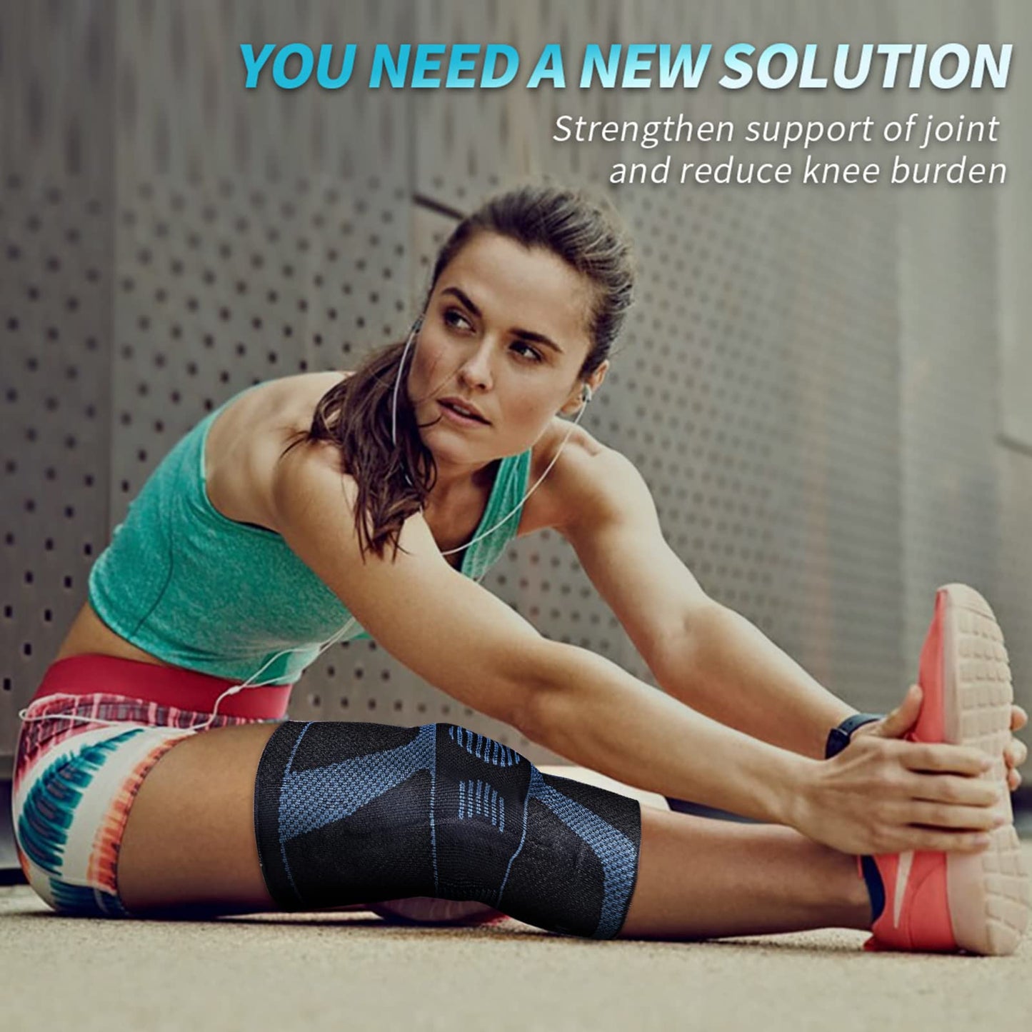 NEENCA Professional Knee Brace for Pain Relief, Medical Knee Compression Sleeve, Knee Support with Horizontal Knit Tech for Meniscus Tear, ACL, Arthritis, Joint Pain, Runner, Workout
