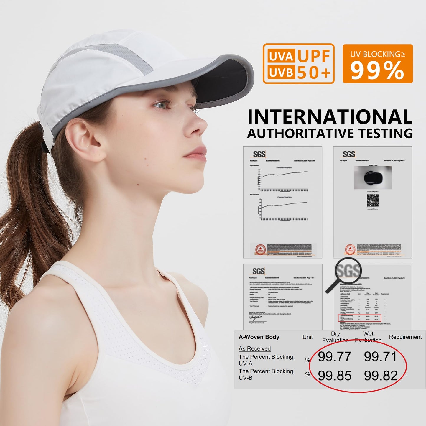 GADIEMKENSD Sport Hat 50+ UPF Inhibit UV Lightweight Baseball Cap Quick Drying Reflective Foldable Cap Water Repellency with Mesh Race Suitable for Men Woman Running Outdoor Activity Cap Dark Gray