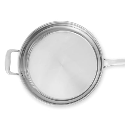 Amazon Basics Stainless Steel Cookware 15-Piece Set, Oven Safe, Pots and Pans, Induction-Ready, Even Heating, Easy to Clean, Heavy Duty, Silver