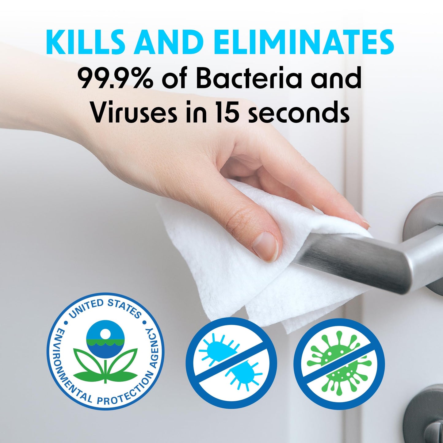 Wipex Gym Wipes Disinfecting Refills for Fitness Equipment & Commercial Gyms, EPA Registered Antibacterial Wipes, Kills Germs in 15 Seconds, Bulk 800 Count Roll for Dispensers