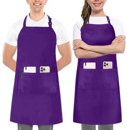 Utopia Kitchen 2 Pack Bib Apron, Adjustable with 2 Pockets, Water and Oil Resistant, Cooking Kitchen Chef Apron for Women Men