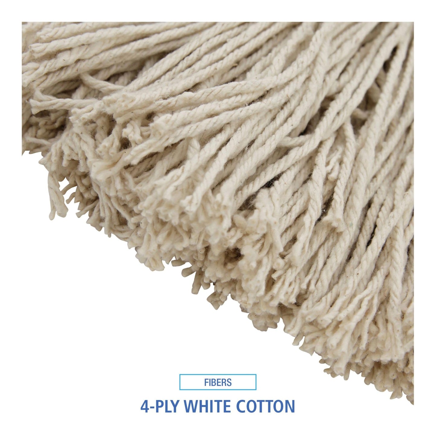 Boardwalk BWK720C Mop Head, Economical Lie-Flat Head, Cotton Fiber, 20oz, White (Case of 12)