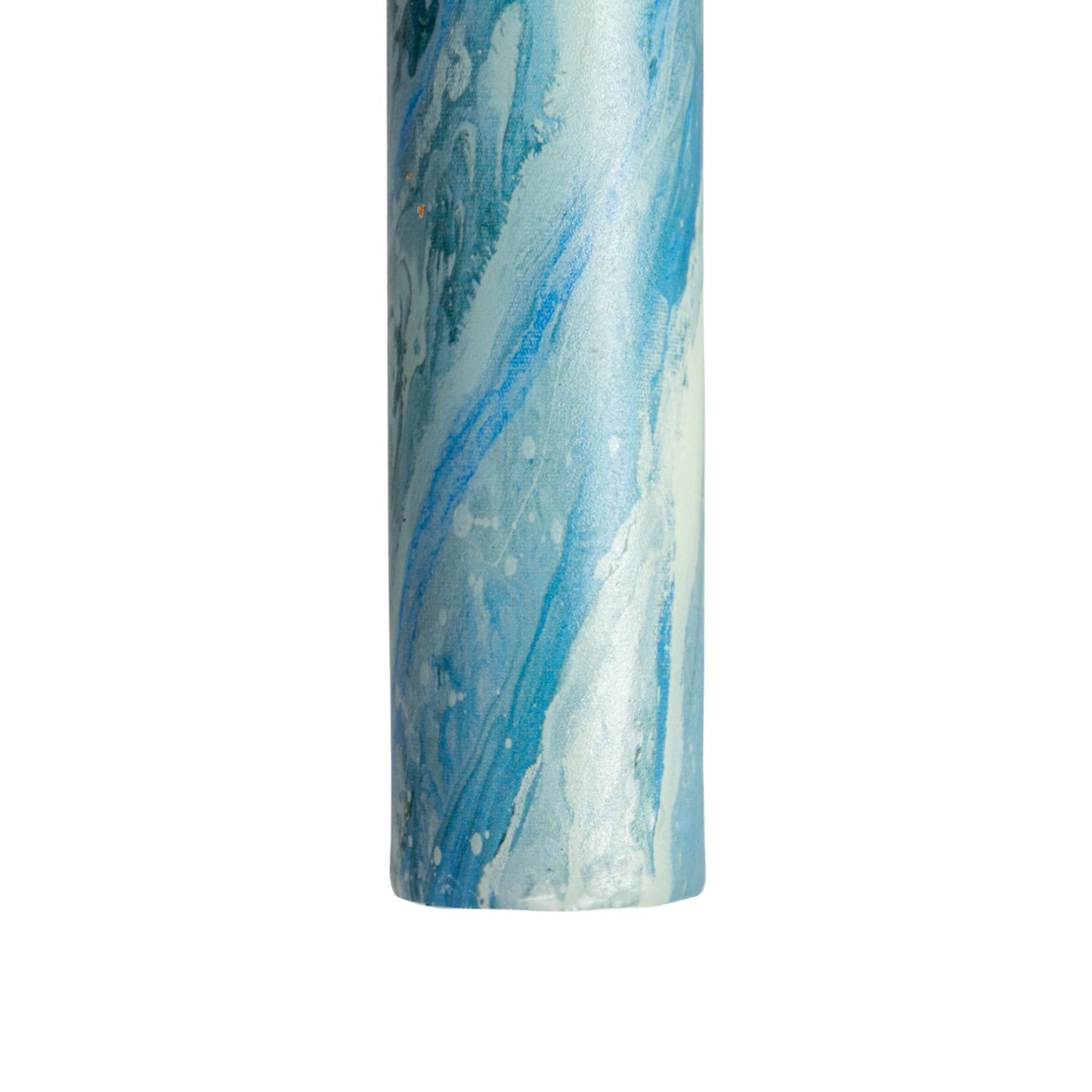 Creative Co-Op Marbled Taper Candles in Box, Blue, Set of 2