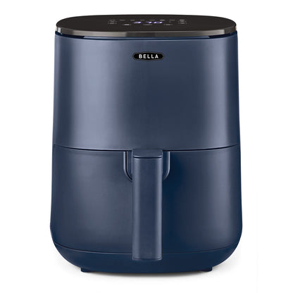BELLA 2.9QT Touchscreen Air Fryer, No Pre-Heat Needed, No-Oil Frying, Fast Healthy Evenly Cooked Meal Every Time, Dishwasher Safe Non Stick Pan and Crisping Tray for Easy Clean Up, Matte Blue