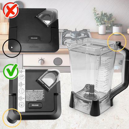 Replacement Locking Lid for Ninja Blender 72 OZ Pitcher BL610 BL642 BL682 BN701 BN751 BN700 BN801 BN750 CO610B DB751A BN800 CT610, Lid Replacement Compatible with Ninja Blender 72OZ Pitcher New Model