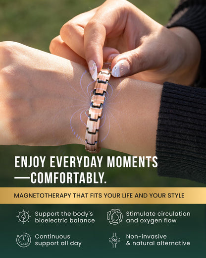 MagnetRX® Magnetic Copper Bracelets for Women - EllipseMAX 5X Strength 5,000 Gauss Magnets - Designed in USA & Patent Pending - Premium Womens Copper Bracelet with Adjustable Length